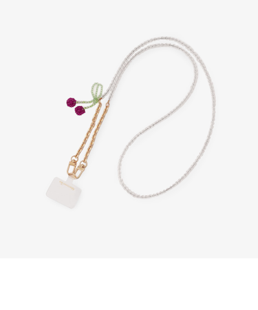 チェリービーズチャームスマホショルダーストラップ