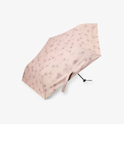 【UVカット率・遮光率100%生地使用】ラインフラワー軽量晴雨兼用折りたたみ傘 日傘