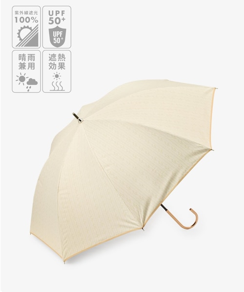 UVカット率・遮光率100%生地使用】レース柄軽量晴雨兼用長傘 日傘