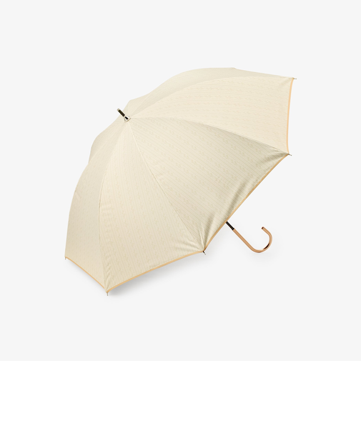 【UVカット率・遮光率100%生地使用】レース柄軽量晴雨兼用長傘 日傘