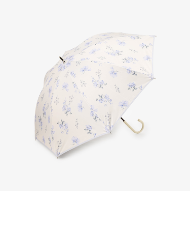 【UVカット率・遮光率100%生地使用】水彩フラワー晴雨兼用長傘 日傘