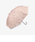 【UVカット率・遮光率100%生地使用】ラインフラワー軽量晴雨兼用長傘 日傘