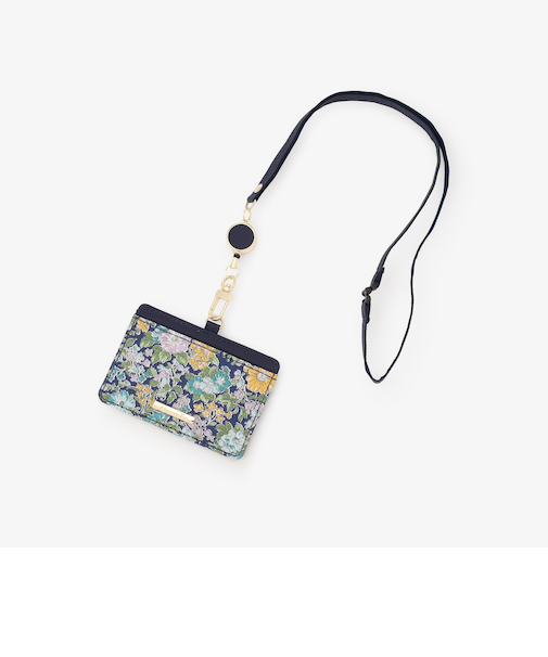 コードリール付きIDケース/リバティプリント