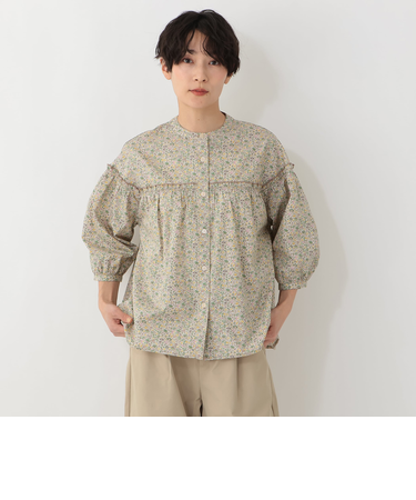 フリルブラウス/リバティプリント