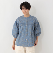 フリルブラウス/リバティプリント