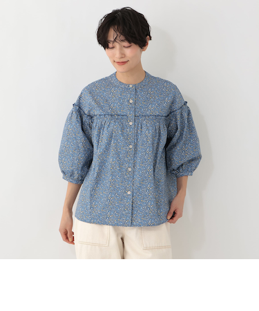 フリルブラウス/リバティプリント