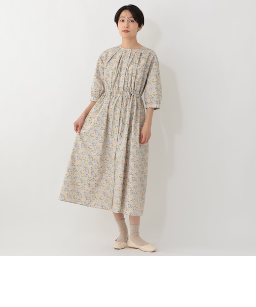 タックワンピース/リバティプリント