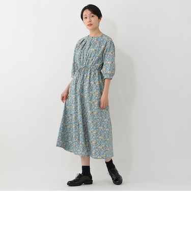 タックワンピース/リバティプリント