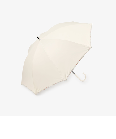 【UVカット率・遮光率100%生地使用】内側フラワー晴雨兼用長傘 日傘