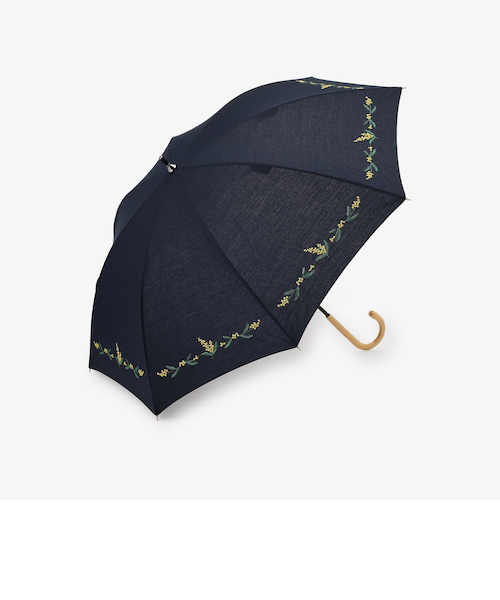 ミモザ刺繍晴雨兼用長傘 日傘｜アフタヌーンティー・リビングの通販