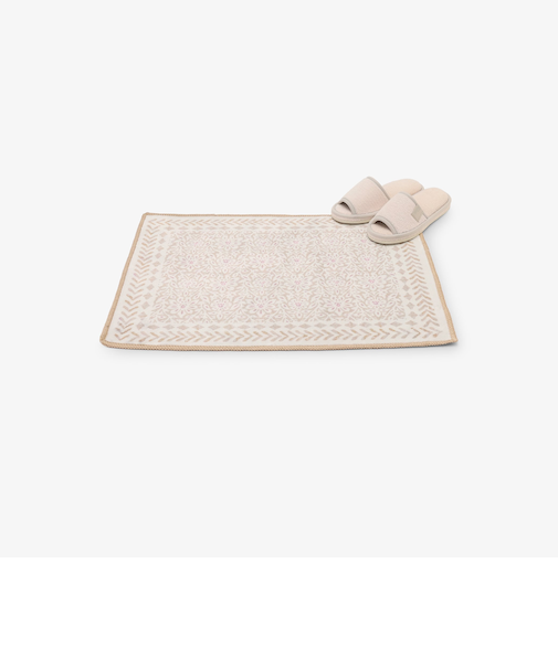 フラワーウォッシャブルキルトインテリアマット