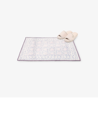 フラワーウォッシャブルキルトインテリアマット