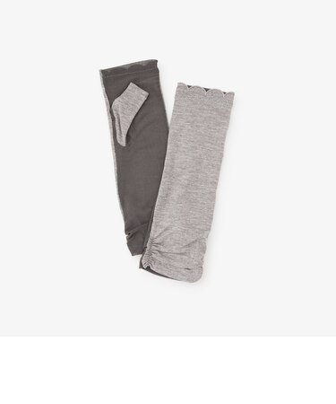 スカラップ刺繍UVアームカバー/ショート/接触冷感