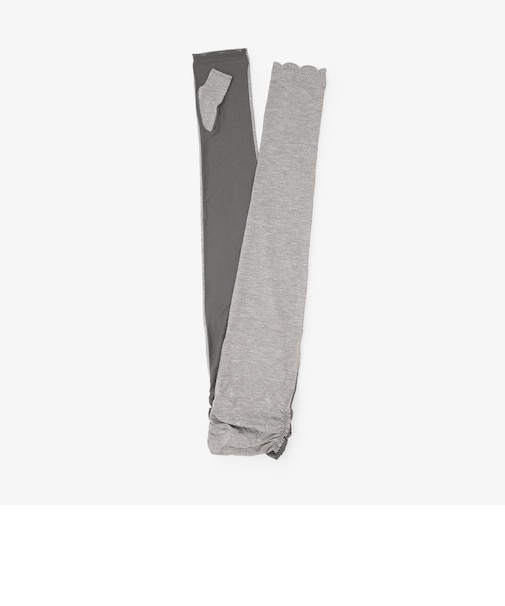 スカラップ刺繍UVアームカバー/ロング/接触冷感