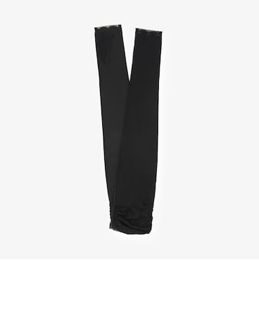 スカラップリボン刺繍UVアームカバー/ロング/接触冷感