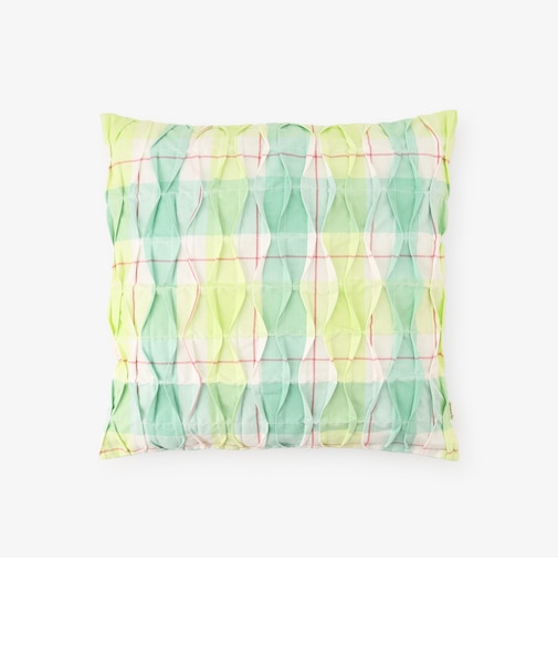 チェッククッションカバー