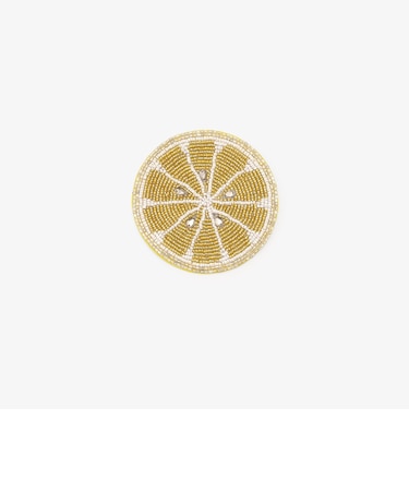 スライスレモンビーズコースター