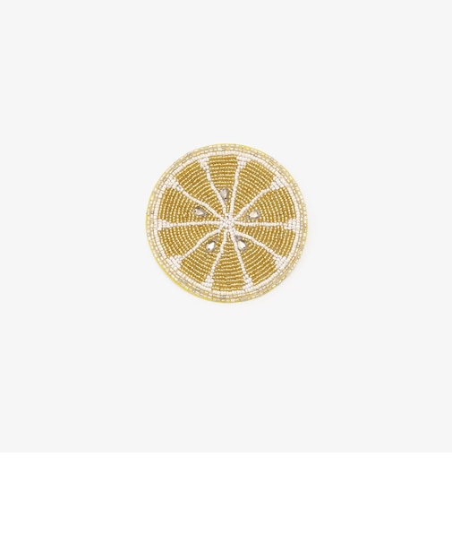 スライスレモンビーズコースター