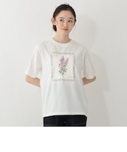 フラワープリントTシャツ/カンパニュラ