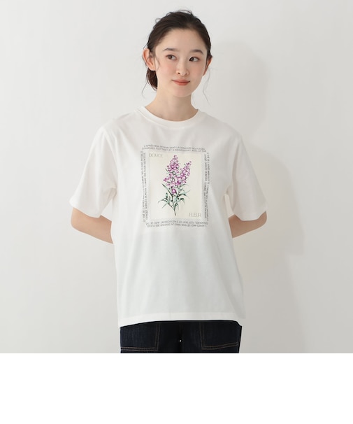 フラワープリントTシャツ/カンパニュラ