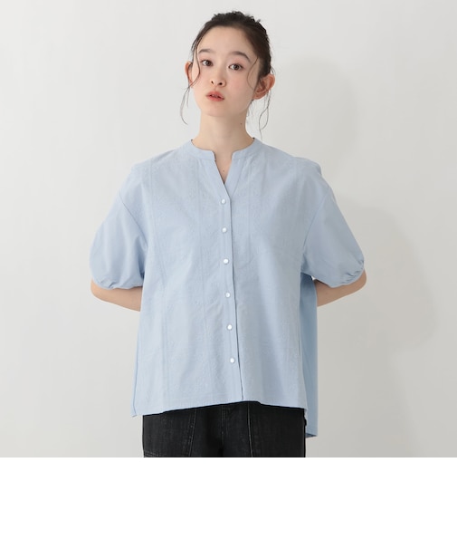 刺繍スキッパープルオーバー