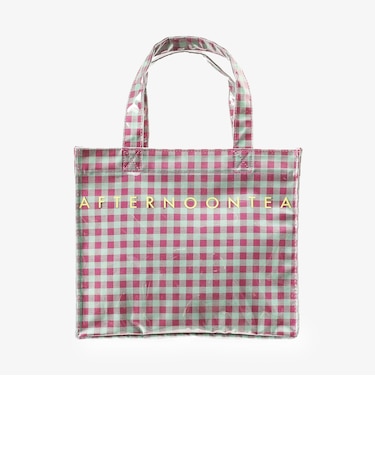 ギンガムチェックビニルミニトートバッグ