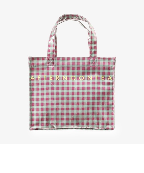 ギンガムチェックビニルミニトートバッグ