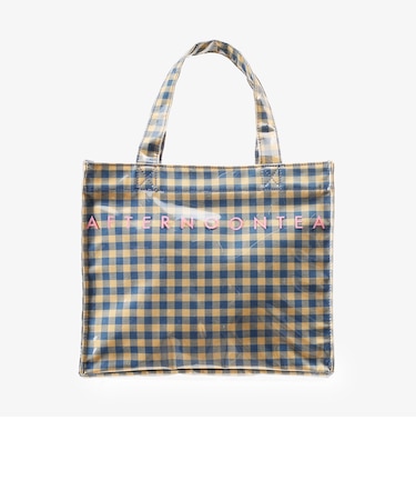 ギンガムチェックビニルミニトートバッグ