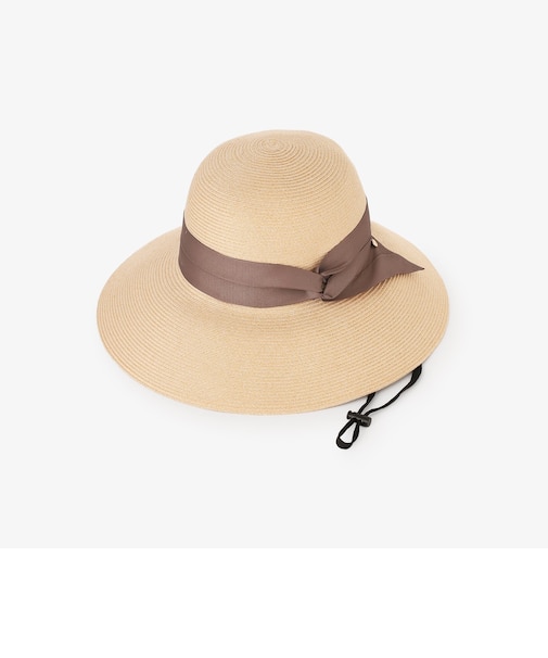 洗えるシンプルリボンUVハット