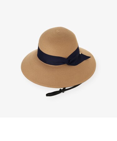 洗えるシンプルリボンUVハット