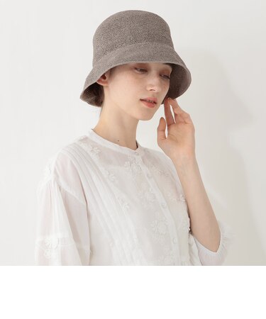 細編みバケットUVハット