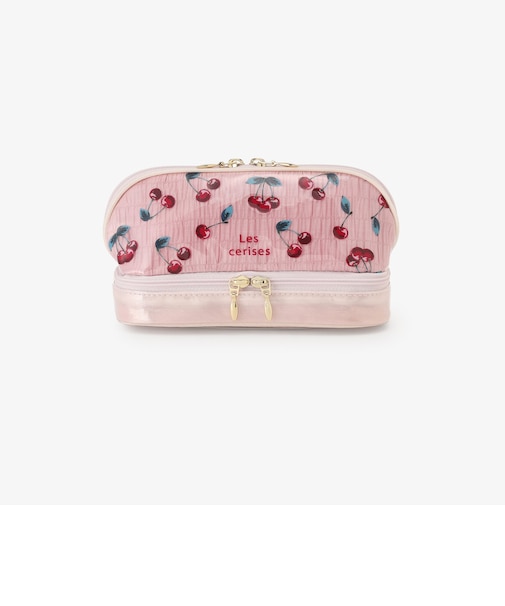 チェリーシェル型コスメアクセサリーポーチ