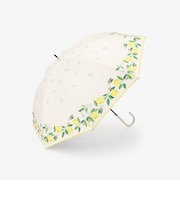 【UVカット率・遮光率100%生地使用】レモン小花晴雨兼用長傘 日傘