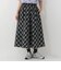 チェック切替フレアスカート