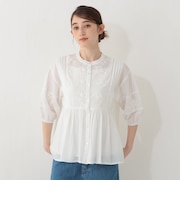 インド綿ボイル刺繍ブラウス