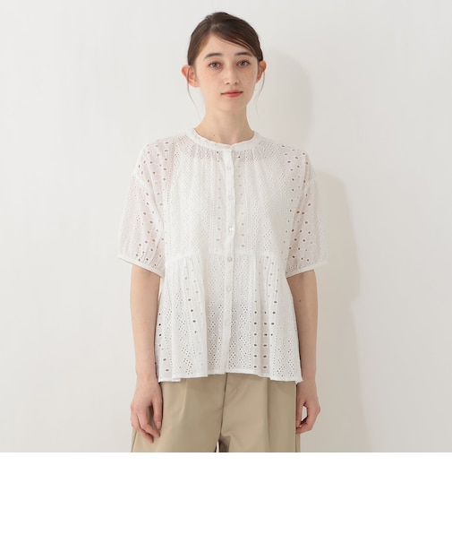 インド綿シフリー刺繍ブラウス