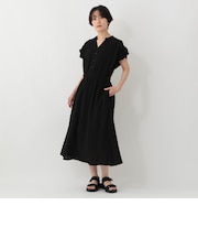 シャドーチェックパフスリーブワンピース