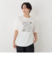 パッチワーク刺繍Tシャツ/リバティプリント