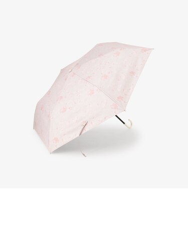 遮光率100% UVカット率100%生地使用 シアーフラワー晴雨兼用折りたたみ傘 日傘