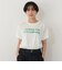 タイポグラフィー刺繍フレンチスリーブTシャツ