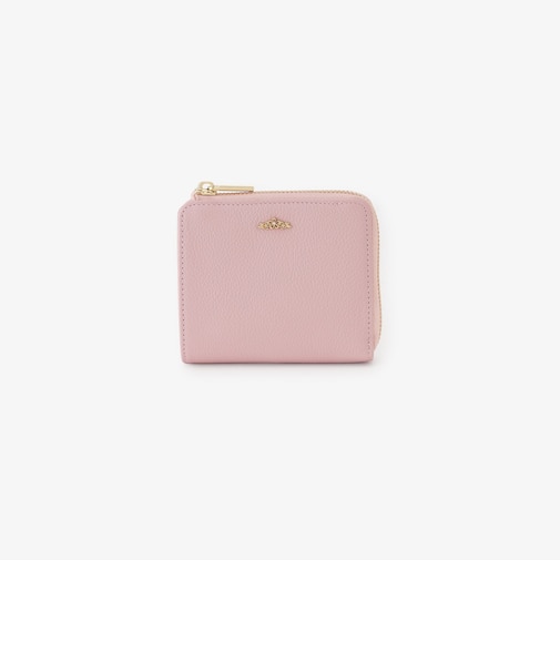 フラワーチャーム付きL字ファスナー本革ミニ財布/Afternoon Tea PREMIUM