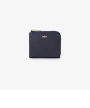 フラワーチャーム付きL字ファスナー本革ミニ財布/Afternoon Tea PREMIUM