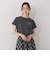 リボン刺繍フレンチスリーブTシャツ