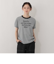 ボーダーロゴフレンチスリーブTシャツ