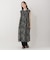 インド製フラワーシャーリングノースリーブワンピース
