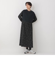 【セットアイテム】ニットベスト&小花柄ワンピース