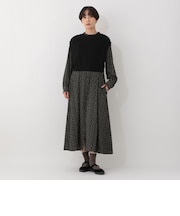 【セットアイテム】ニットベスト&小花柄ワンピース