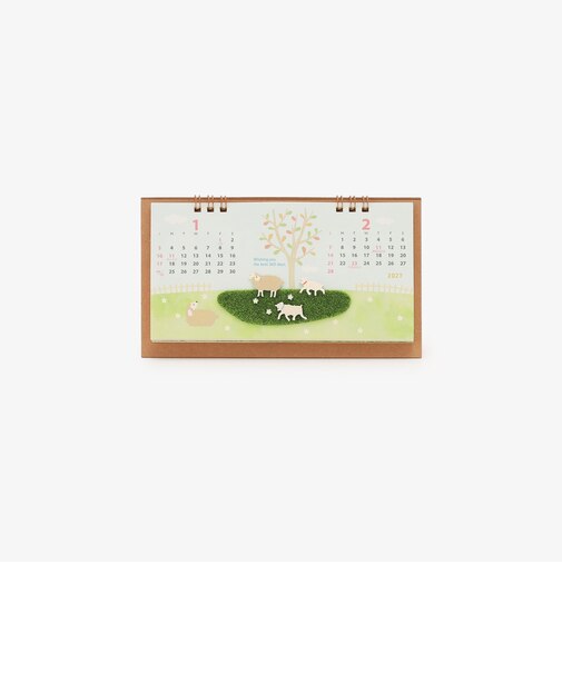芝生卓上カレンダー