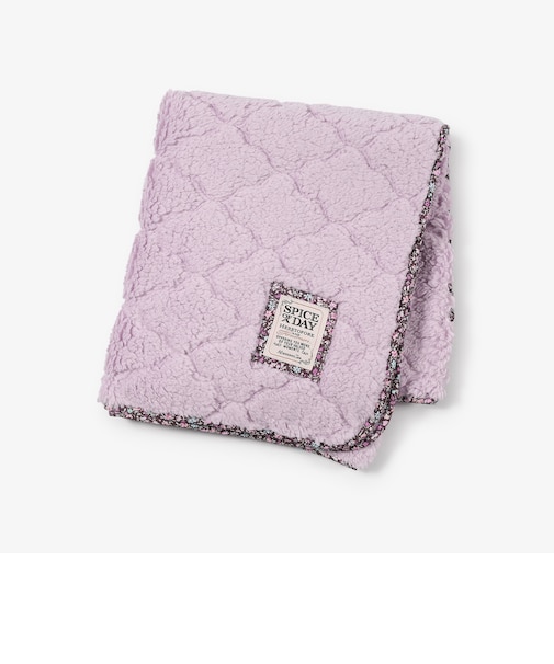 【静電気抑制 洗える リバーシブル】ブランケット フローレットキルト