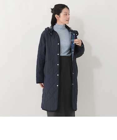 【フード取り外し可 洗える】キルティングロングコート/Afternoon Tea Original Tartans